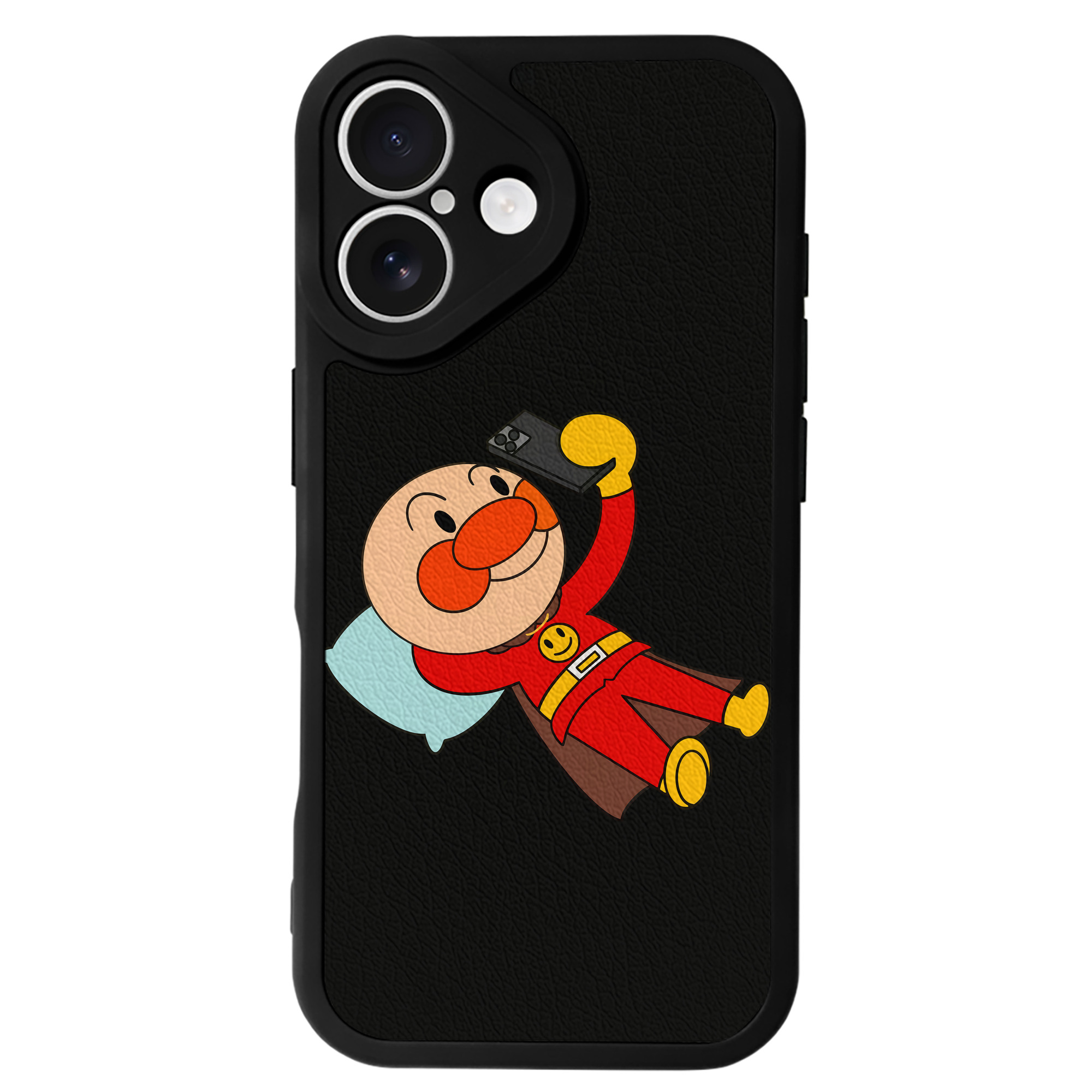 （画像用） アンパンマン Anpanman 【iPhone 16シリーズ対応】シリコンスマホケース（レザー調） 材質：シリコン